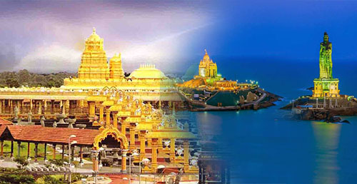 Hyderabad Srisailam Tirupati Madurai Rameshwaram Kanyakumari Trivandrum Tour Package 